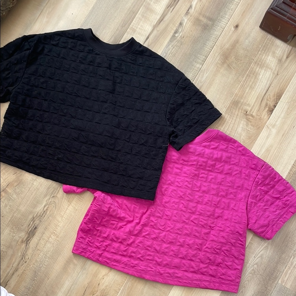 A New Day pair of quilted tees